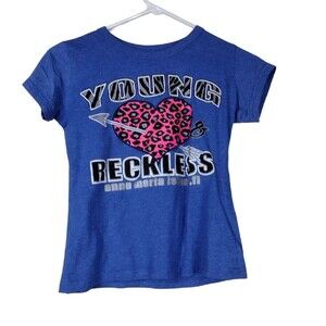 Alvins Island Girls Size Small Shirt Blue Ann Maria Island FL Young & Reckless